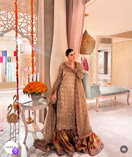 Maria B copper bridal coture wedding edition