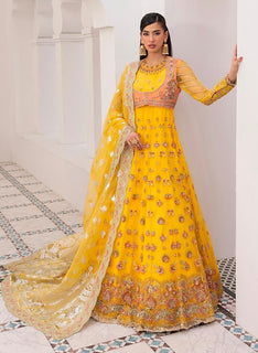 Mirha Imran yellow chiffon wedding edition