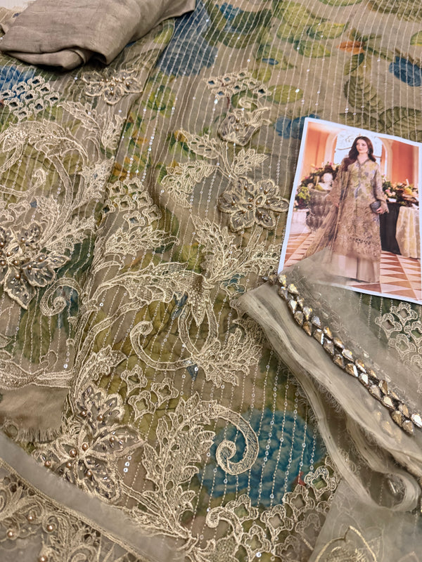 Maria b printed chiffon wedding edition