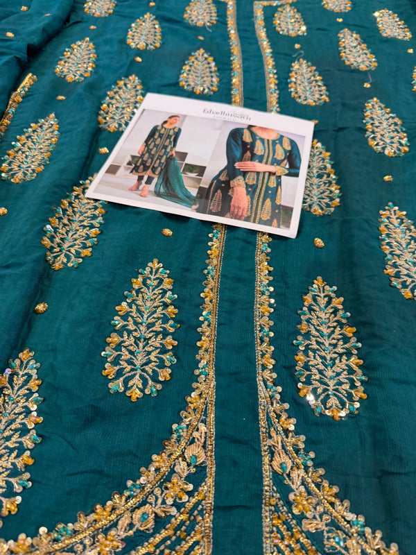 Fahad Hussain green wedding edition