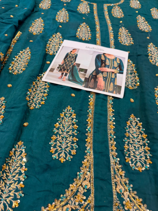 Fahad Hussain green wedding edition