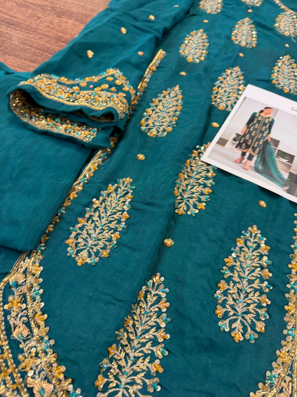 Fahad Hussain green wedding edition