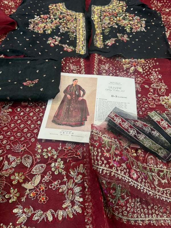 Republic womenswear black red wedding edition