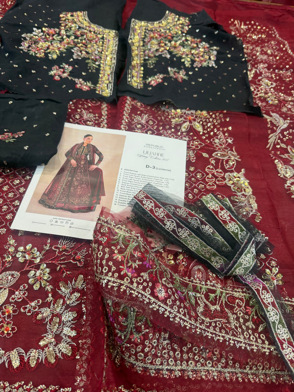 Republic womenswear black red wedding edition