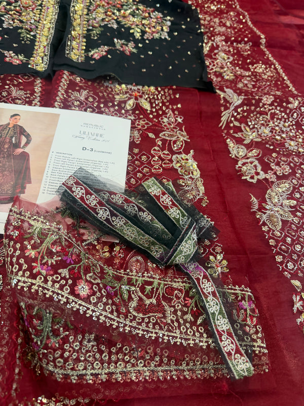 Republic womenswear black red wedding edition