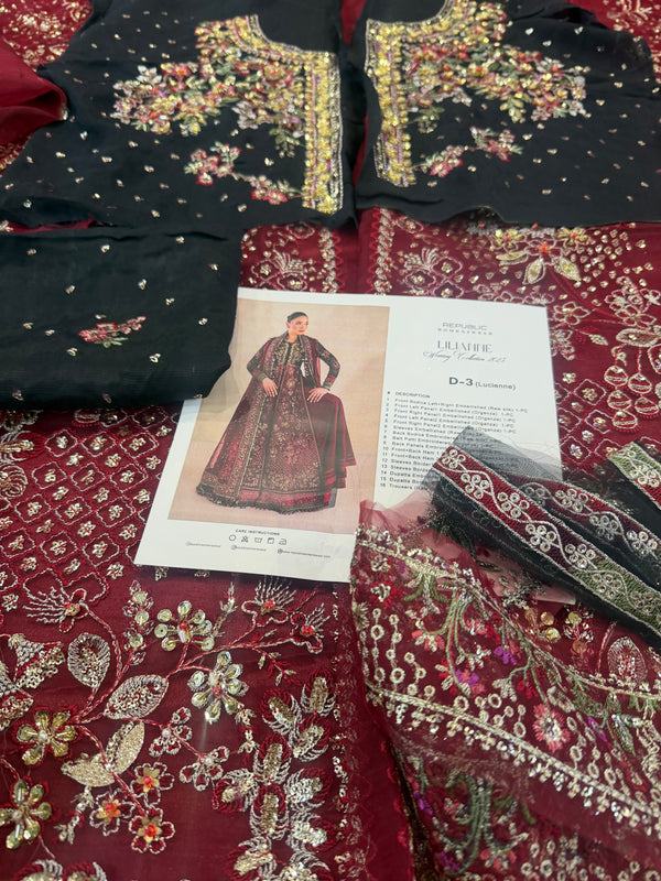 Republic womenswear black red wedding edition