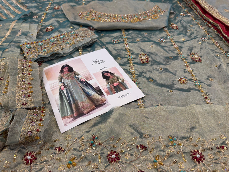 Haris Shakeel mint double shade wedding edition brand haris Shakeel