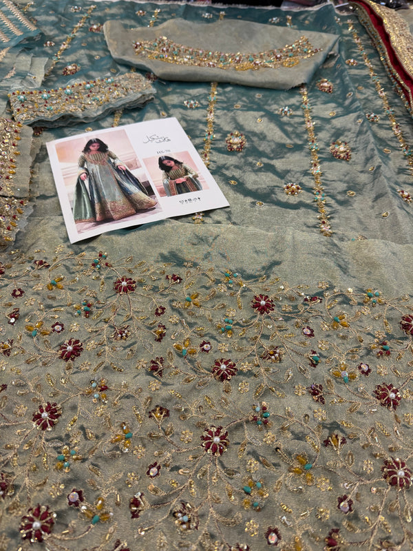 Haris Shakeel mint double shade wedding edition brand haris Shakeel