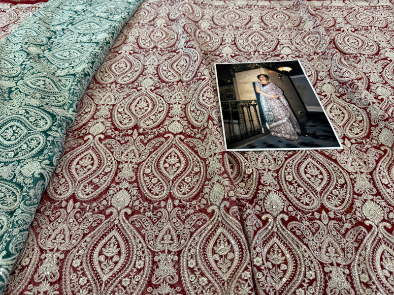 Aafrinish wedding saree along shawl
