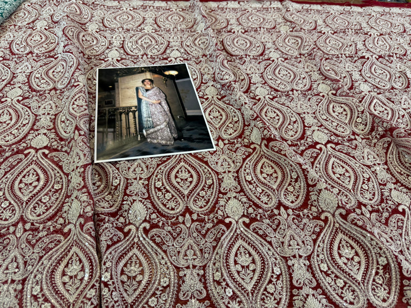 Aafrinish wedding saree along shawl