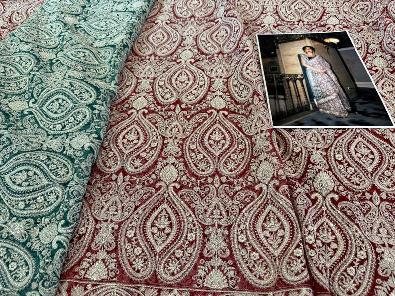 Aafrinish wedding saree along shawl