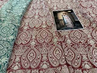 Aafrinish wedding saree along shawl