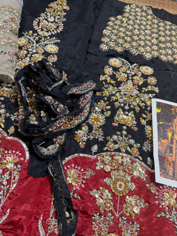 Nomi Ansari black bridal 16 panelled