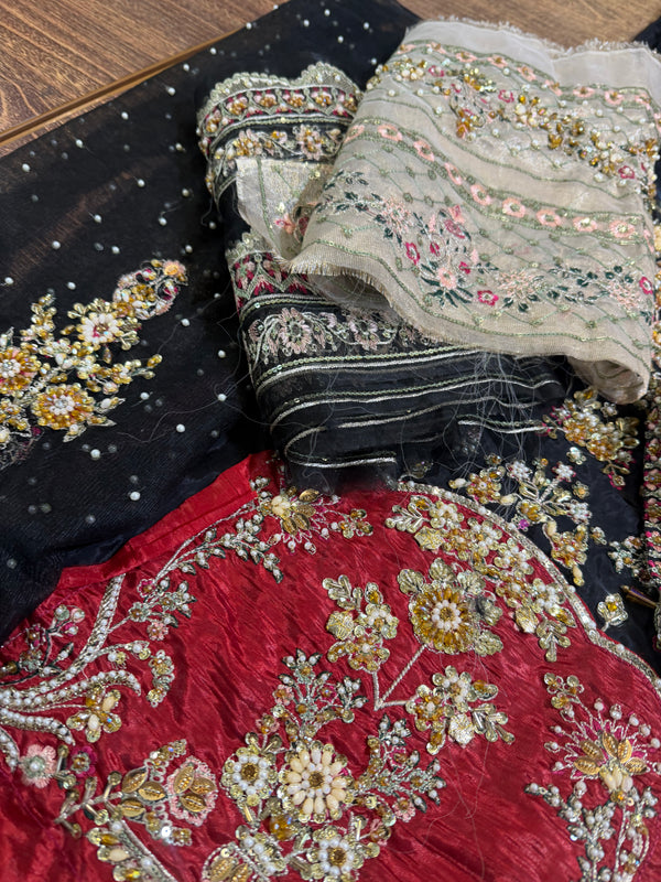 Nomi Ansari black bridal 16 panelled