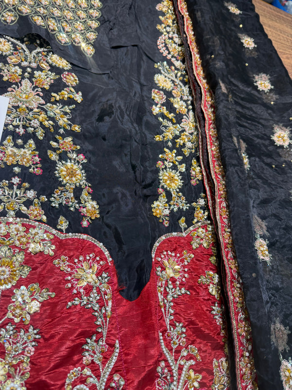 Nomi Ansari black bridal 16 panelled