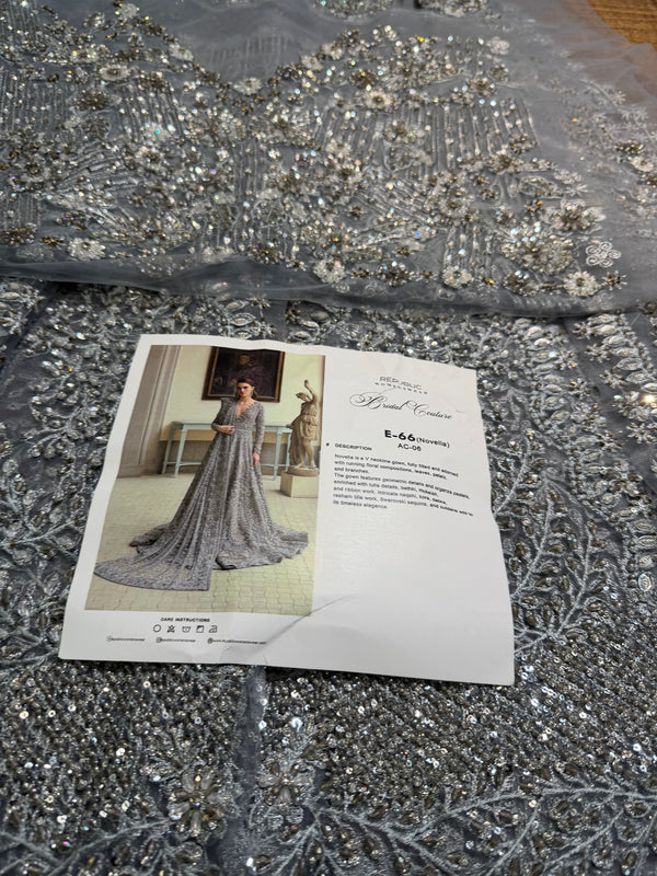 Republic womenswear grey bridal 16 panelled