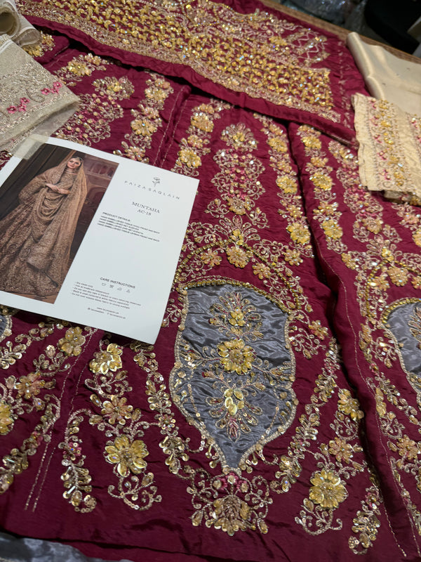 Faiza saqlain golden merino wedding edition