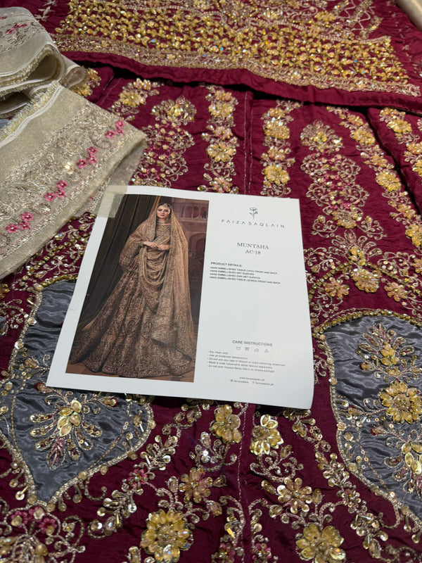 Faiza saqlain golden merino wedding edition