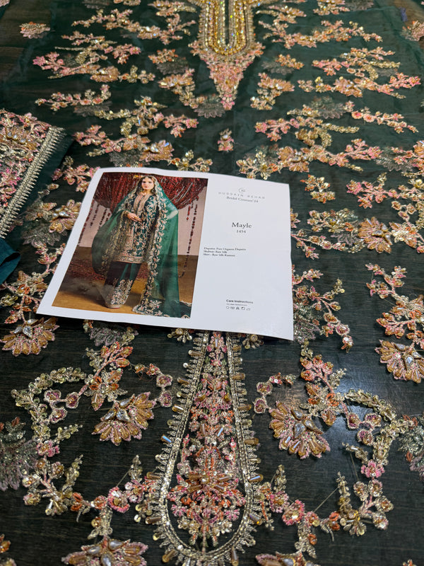 Hussain rehar green wedding edition