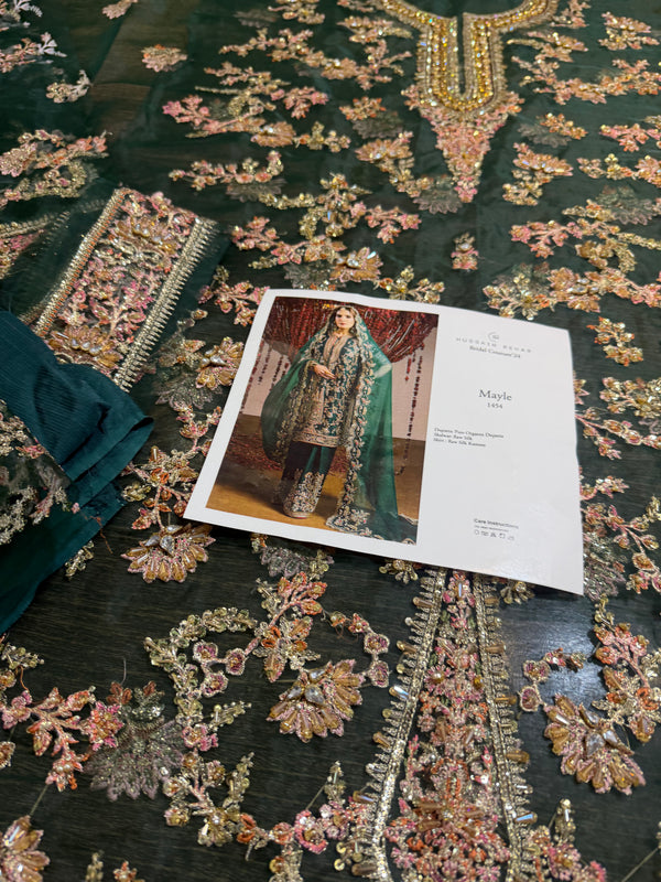 Hussain rehar green wedding edition