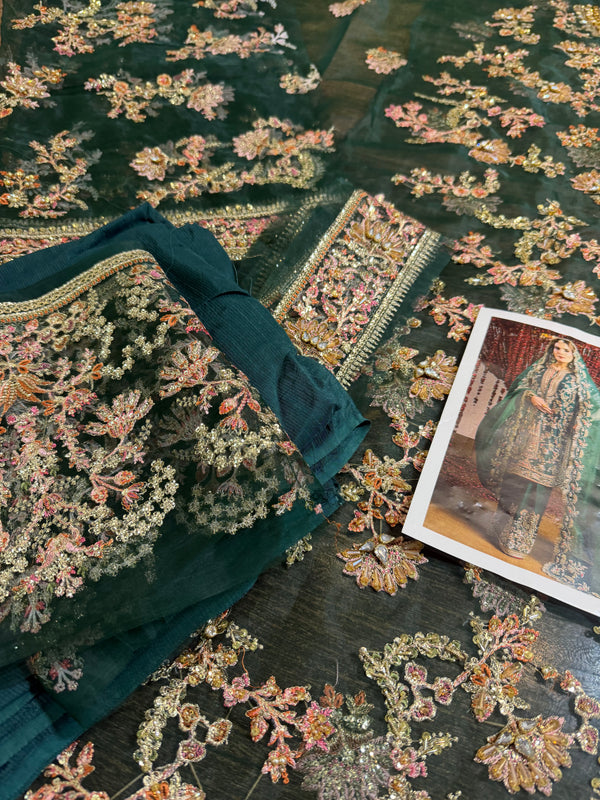 Hussain rehar green wedding edition