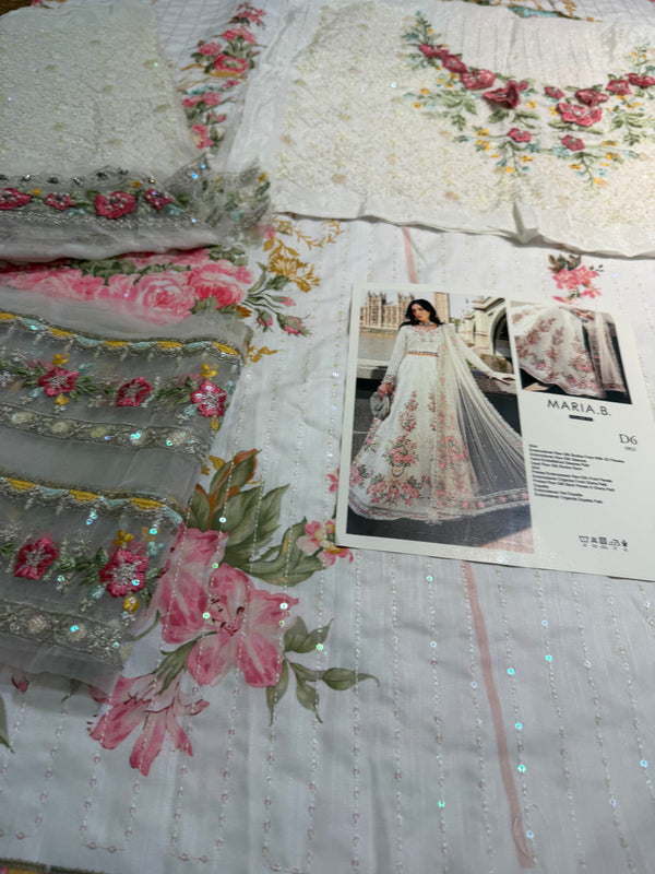 Maria b white frock soriee collection