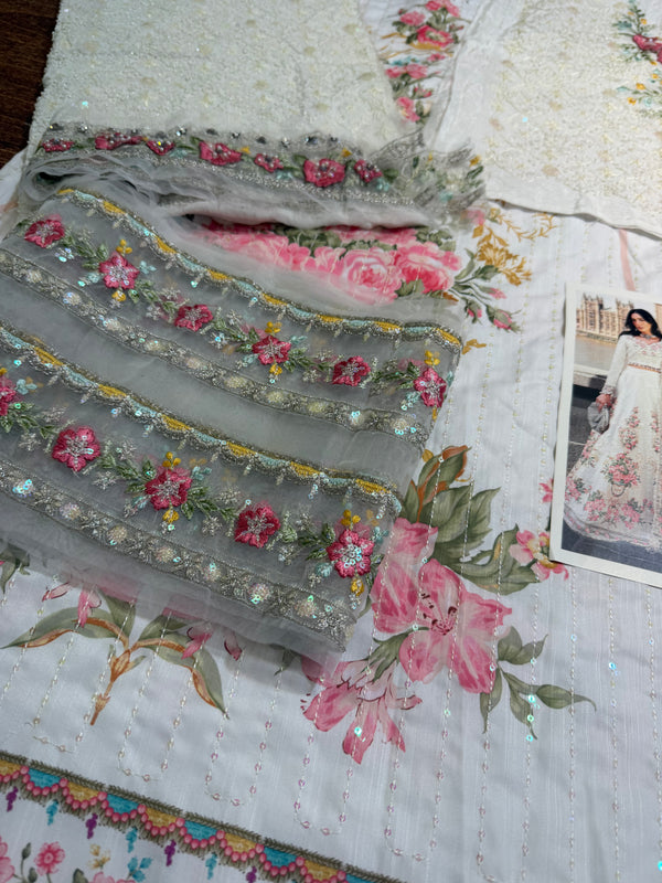 Maria b white frock soriee collection