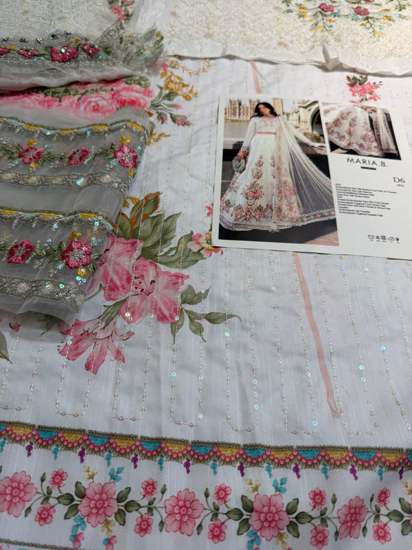 Maria b white frock soriee collection