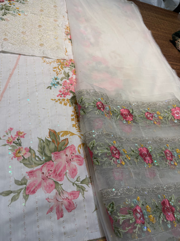 Maria b white frock soriee collection