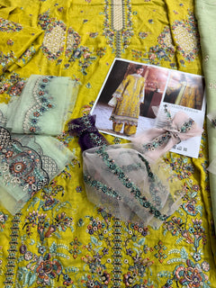 Hussain Rehar yellow lawn 2026