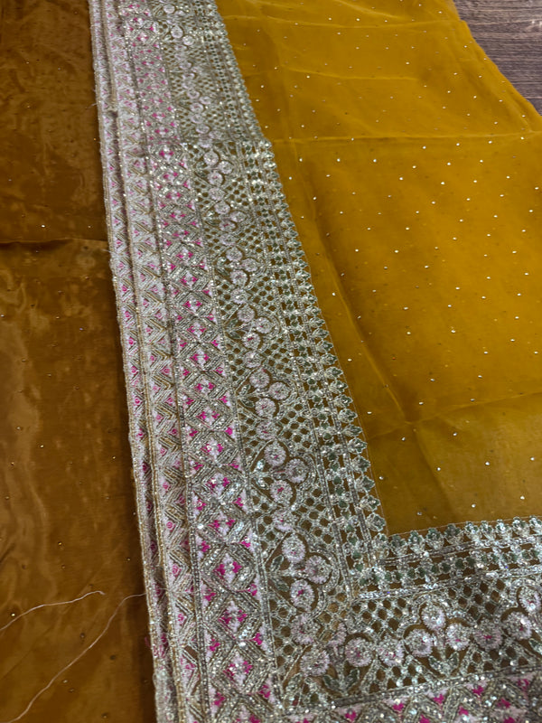 Hussain rehar yellow arasti wedding edition