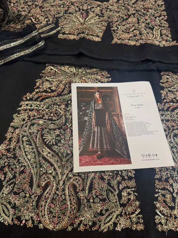 Hussain rehar black wedding edition