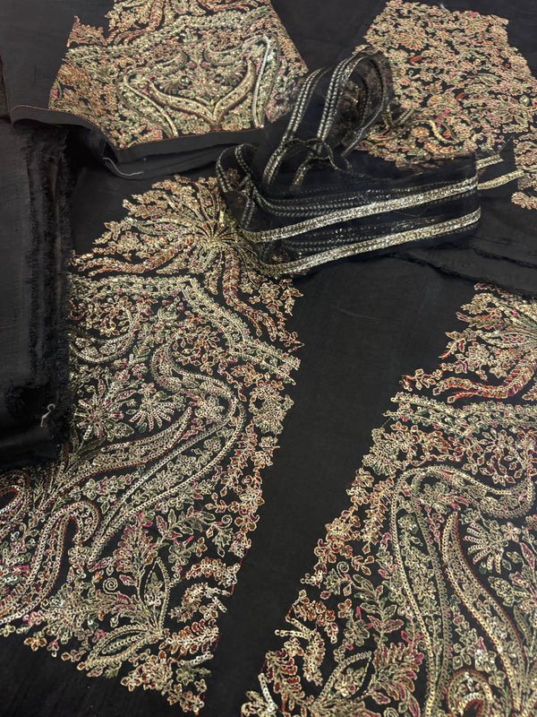 Hussain rehar black wedding edition