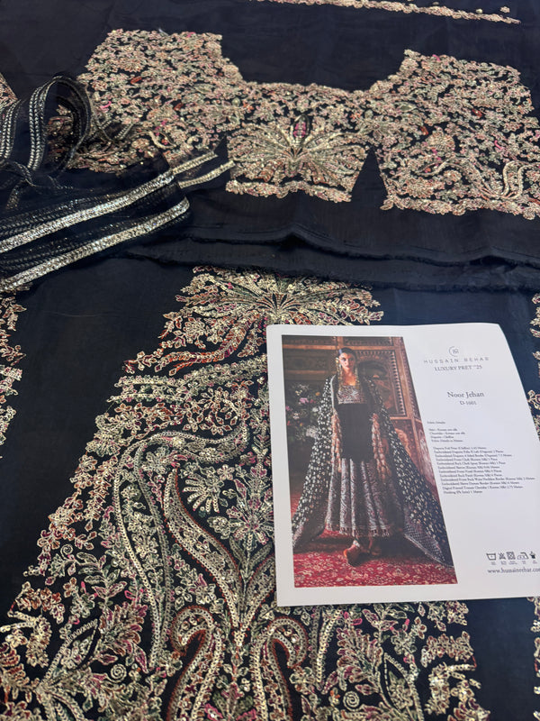 Hussain rehar black wedding edition