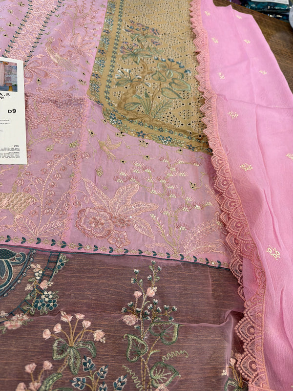 Maria b pink brown Eid ul azha collection