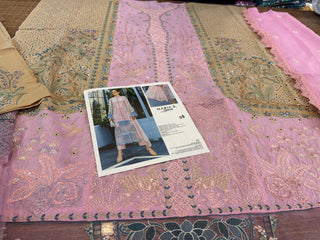 Maria b pink brown Eid ul azha collection