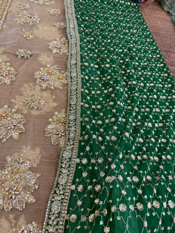 Imran kashif golden green coture