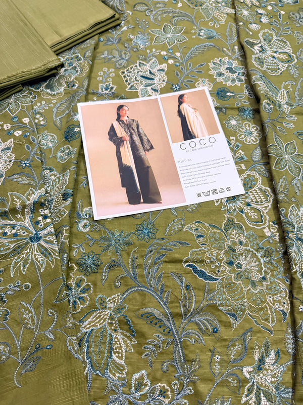 Coco by Zara shahjahan green winter collection