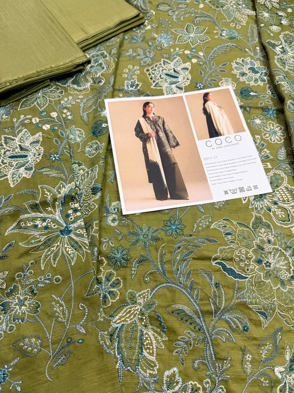 Coco by Zara shahjahan green winter collection