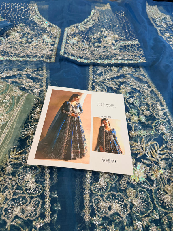 Republic womenswear teal blue wedding edition