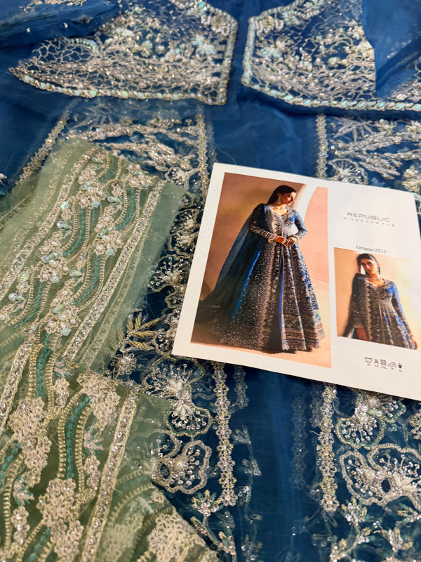 Republic womenswear teal blue wedding edition