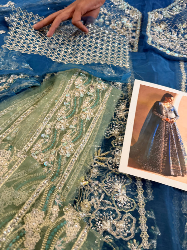 Republic womenswear teal blue wedding edition