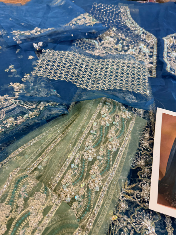 Republic womenswear teal blue wedding edition