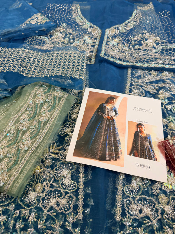 Republic womenswear teal blue wedding edition