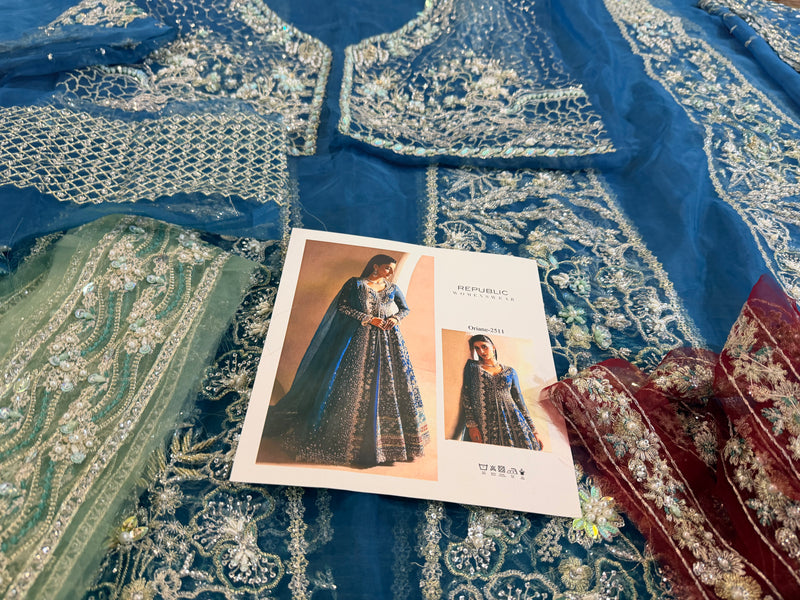 Republic womenswear teal blue wedding edition