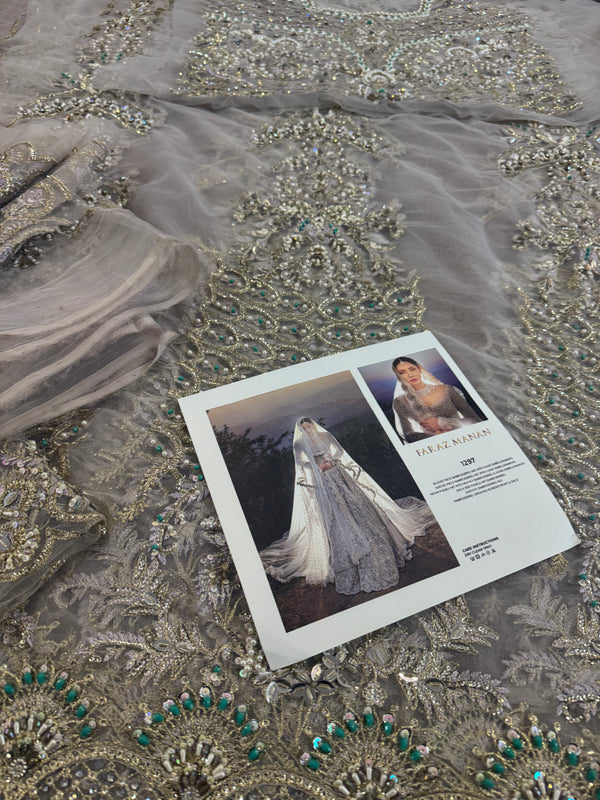 Faraz manan white maxy wedding edition