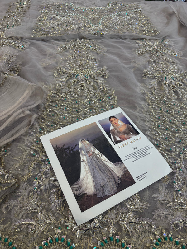 Faraz manan white maxy wedding edition