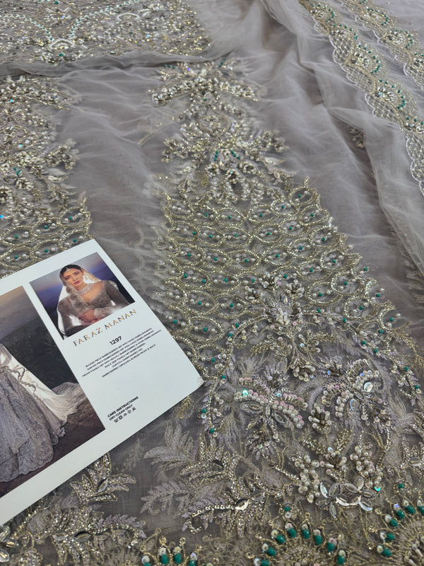 Faraz manan white maxy wedding edition