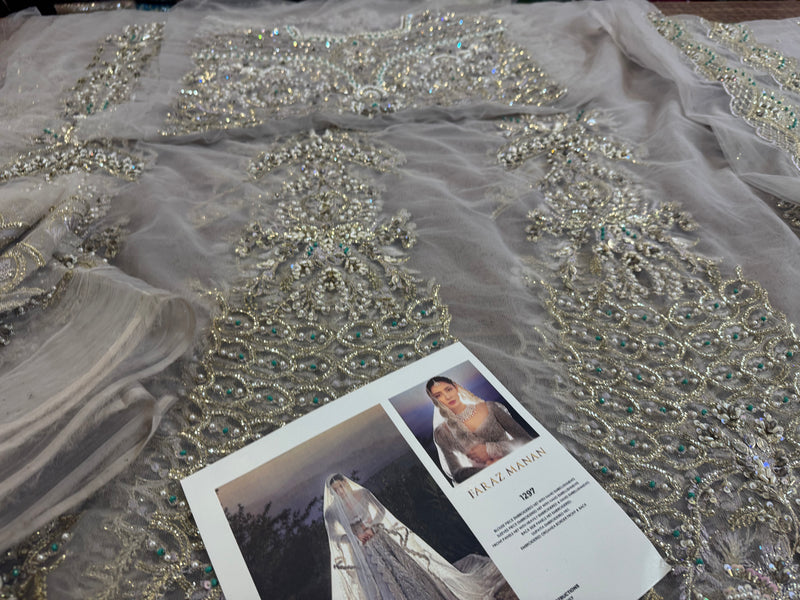 Faraz manan white maxy wedding edition