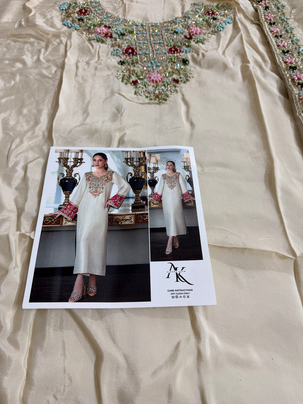 Alina khan white multi wedding edition